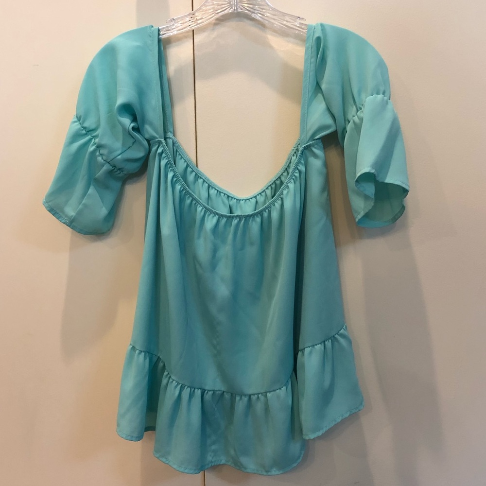 Off the shoulder flowy top